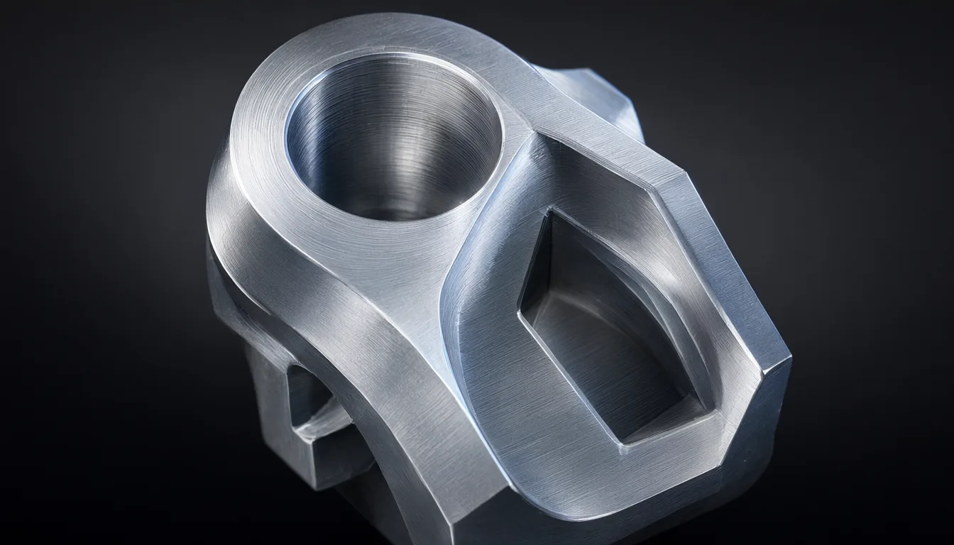 Five-axis CNC machined aluminum bracket